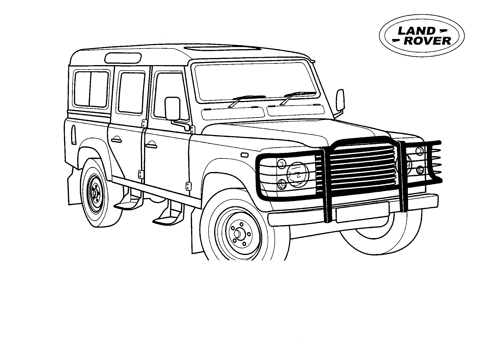 Disegni da colorare - Lange Rover