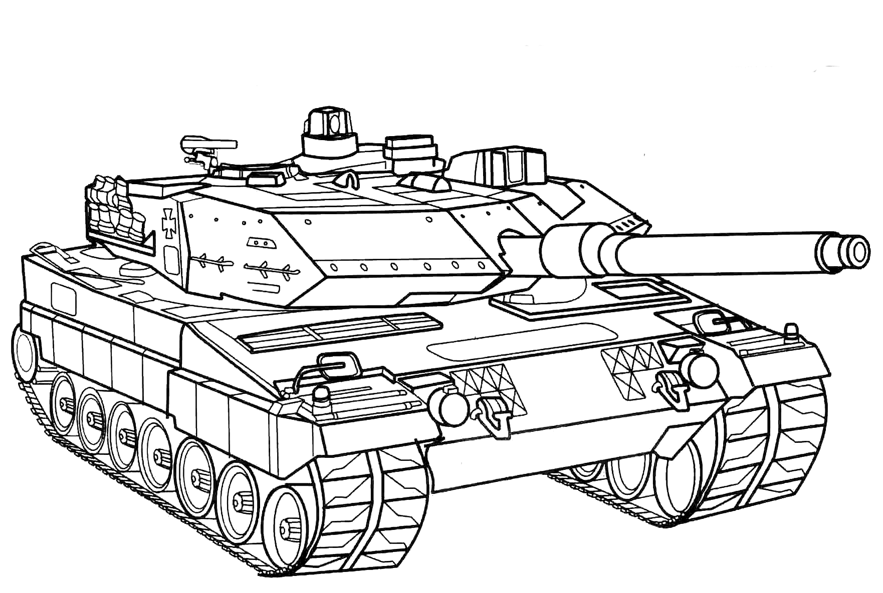 disegni da colorare  battle tank germania
