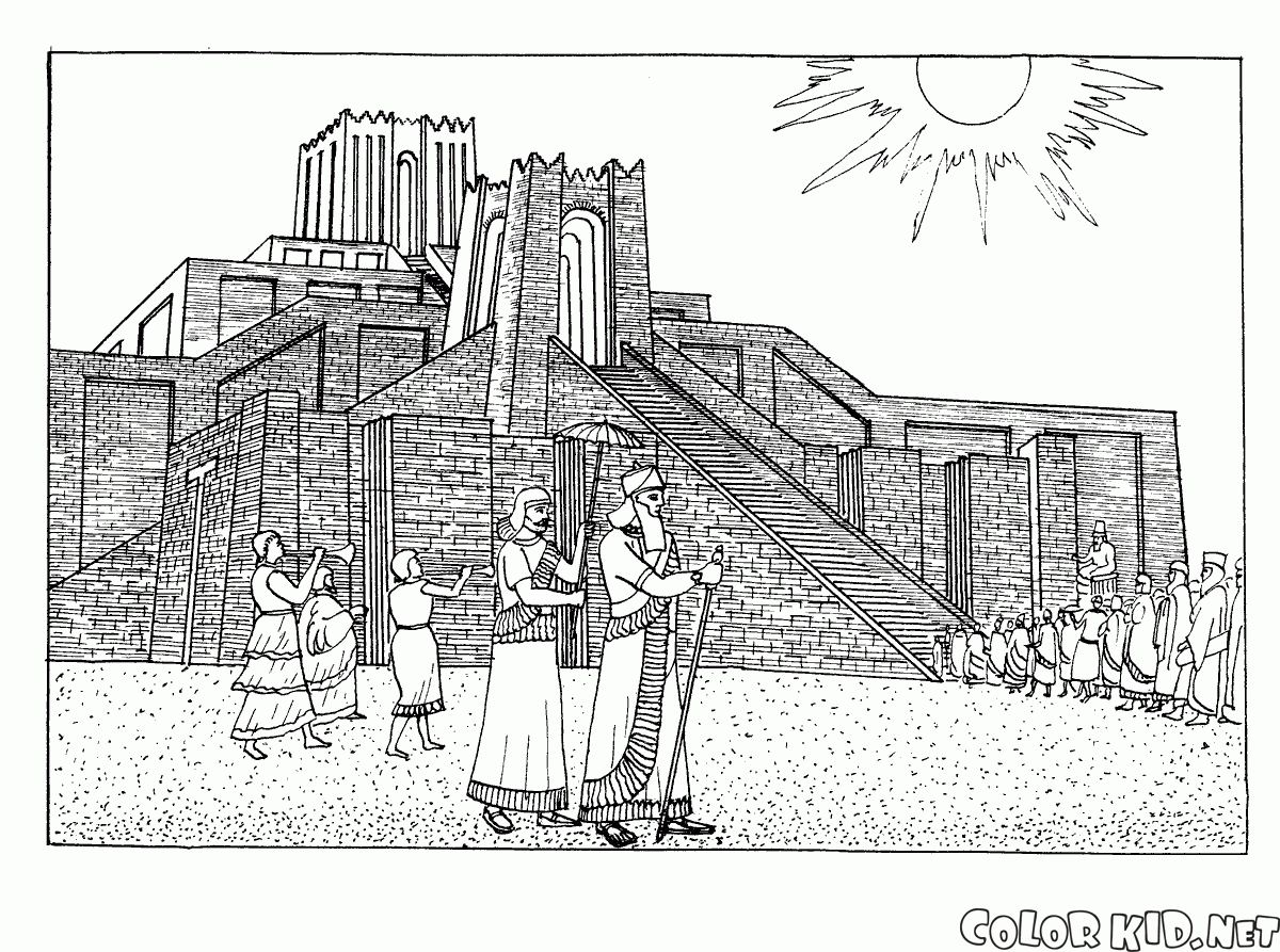 ziggurats of mesopotamia coloring pages - photo #23