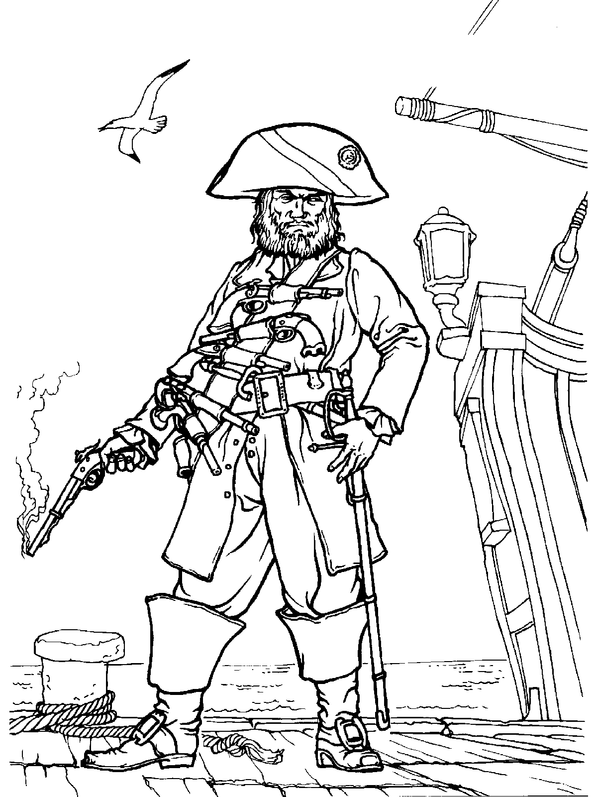Disegni Da Colorare Gunsmith Pirata