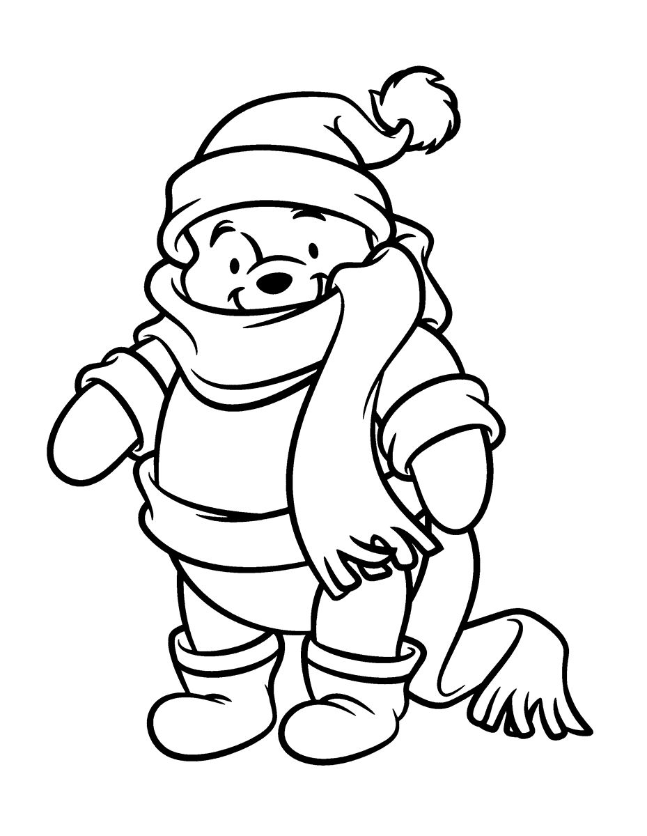 Disegni Di Natale Winnie Pooh.Disegni Da Colorare Winnie The Pooh In Inverno
