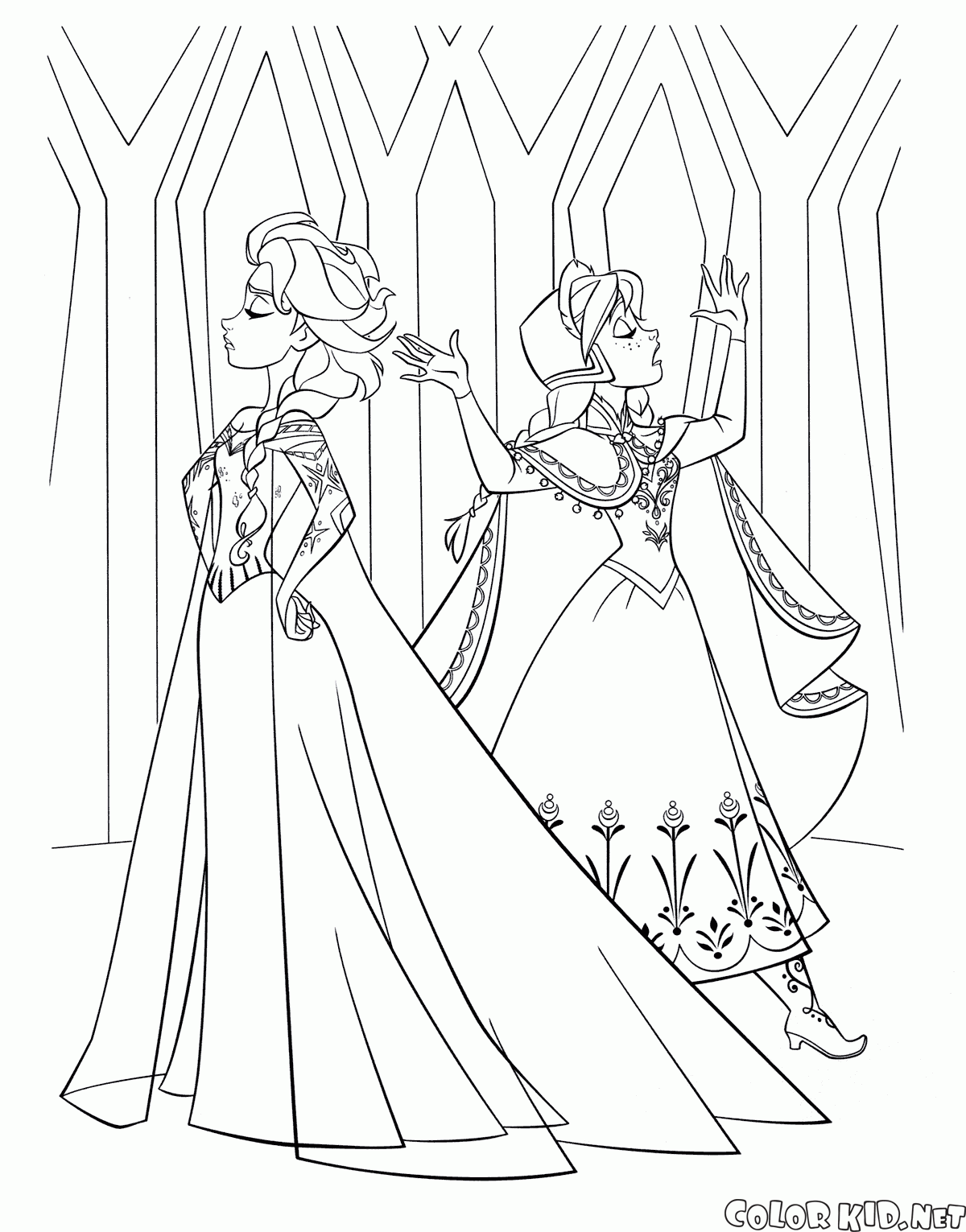 Elsa e Anna nel castello