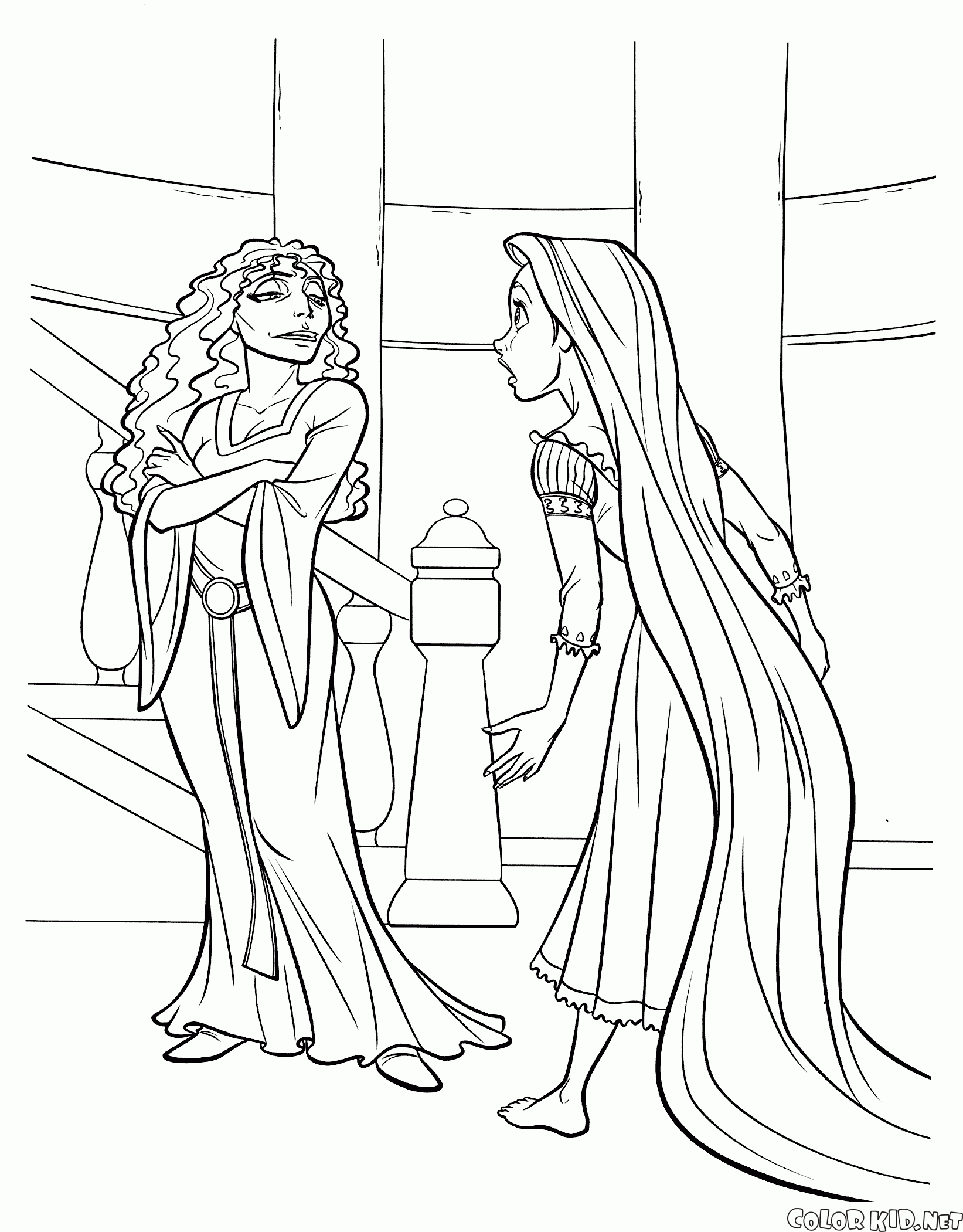 Madre Gothel e Rapunzel
