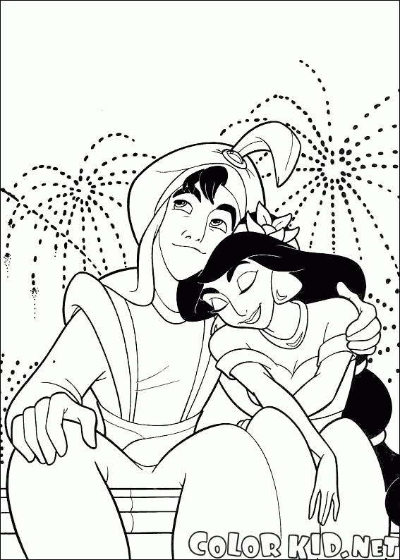 Aladdin e Jasmine insieme
