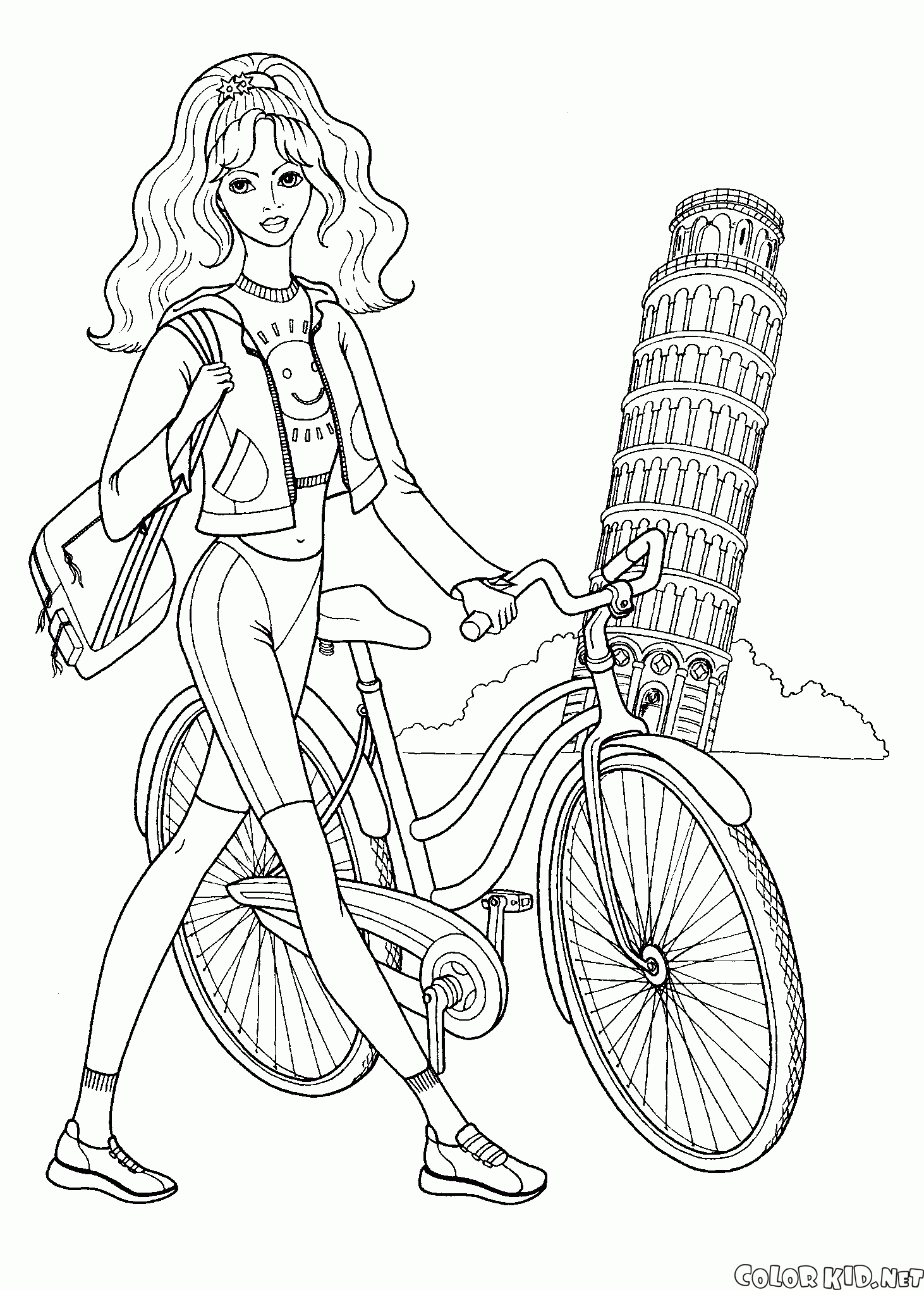 Ragazza con una bicicletta
