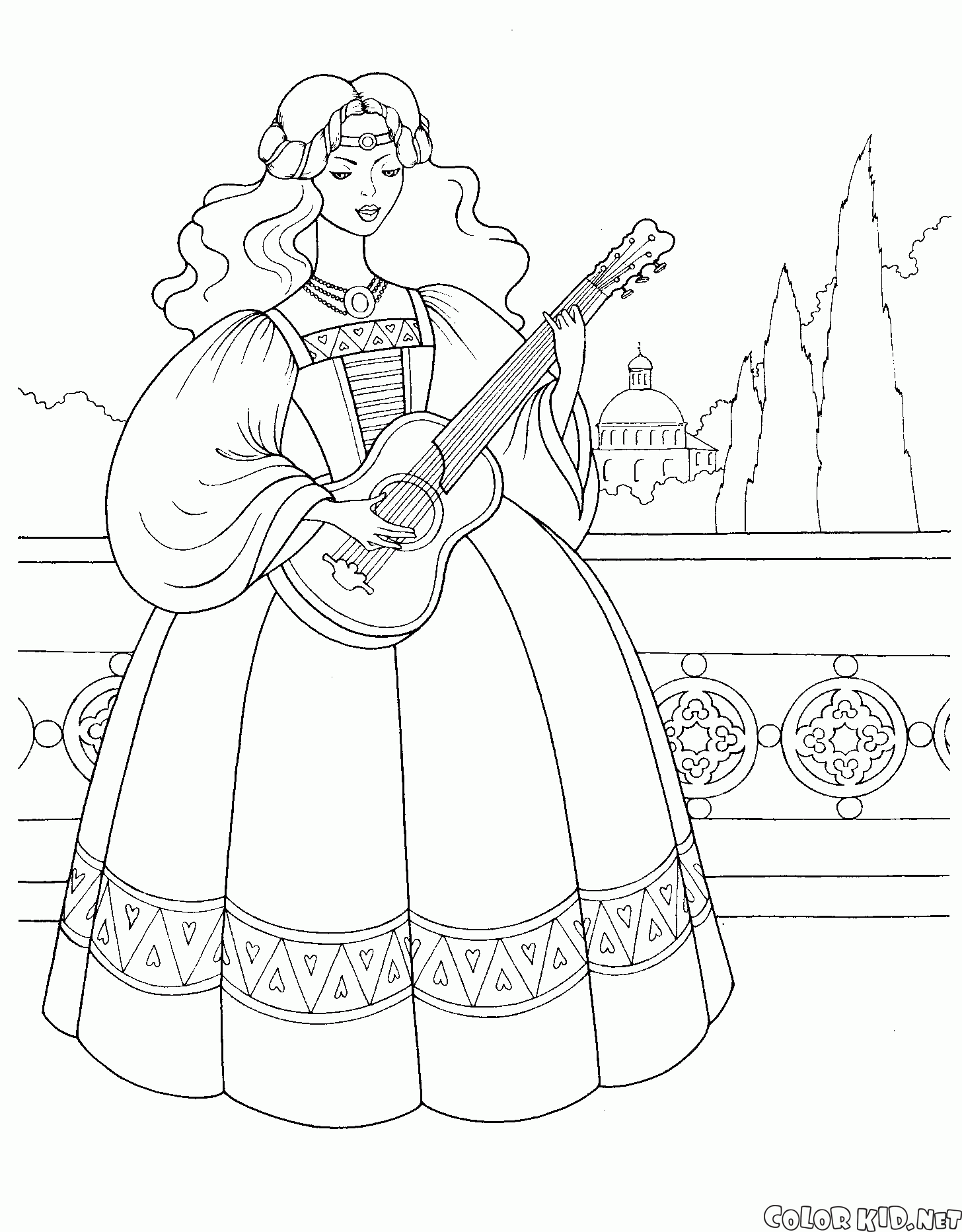 Principessa con una chitarra