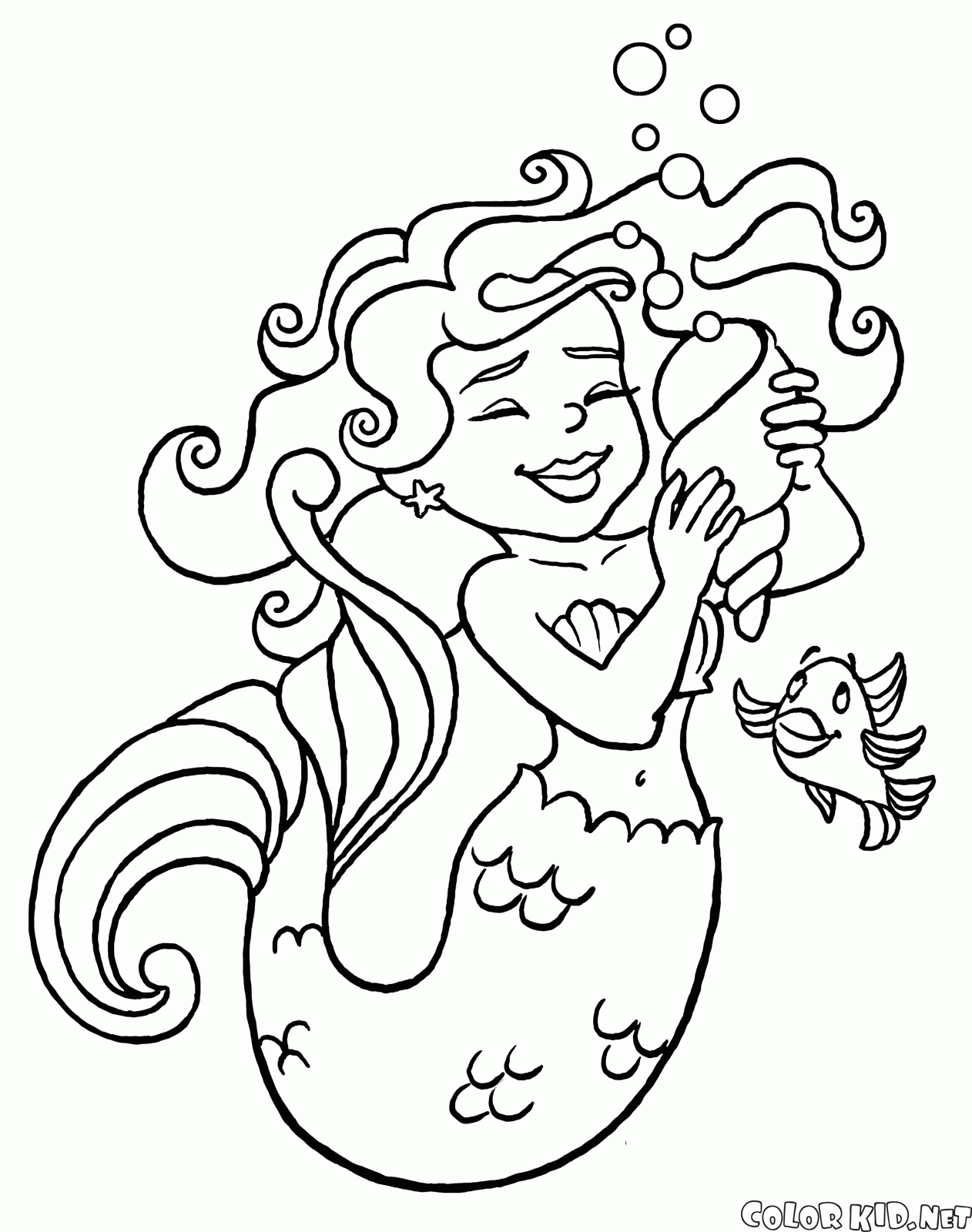 Sirena con conchiglia