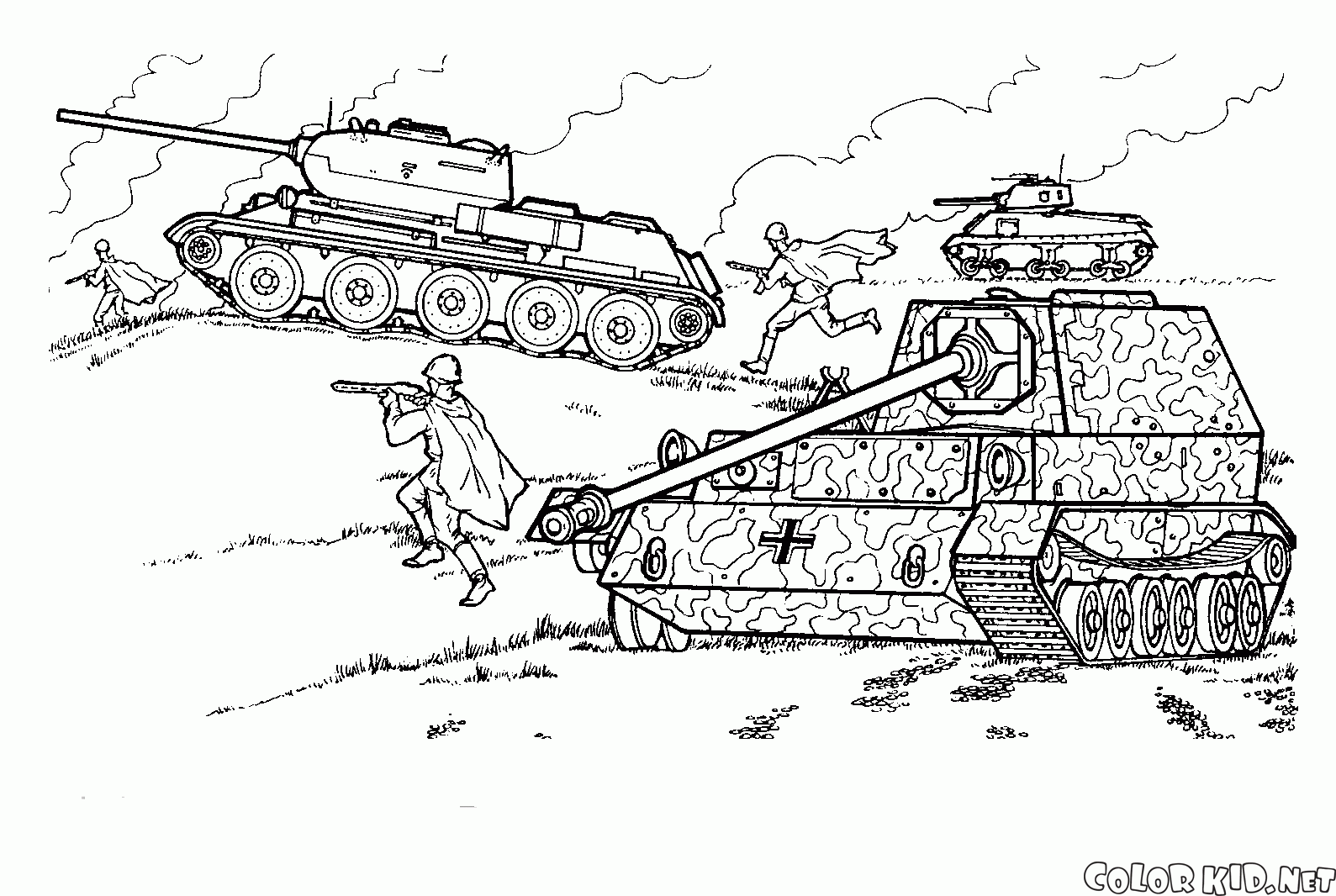 T-34 in una battaglia