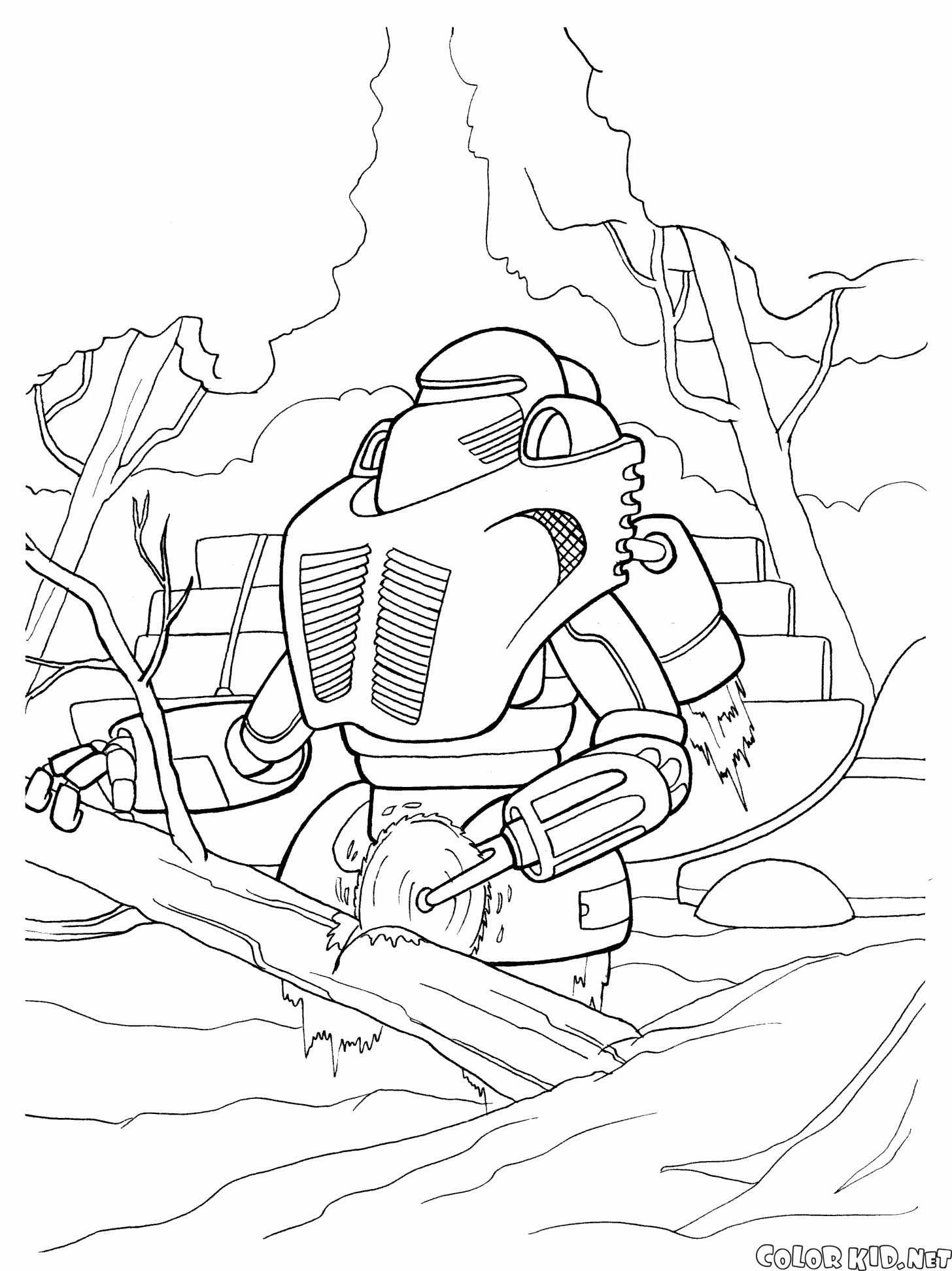Robot segare un bosco