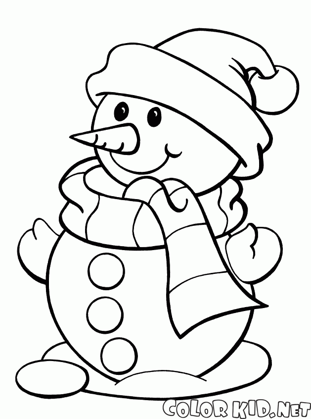 Disegni Di Natale Da Colorare Pupazzo Di Neve.Disegni Da Colorare Il Cappello Del Pupazzo Di Neve