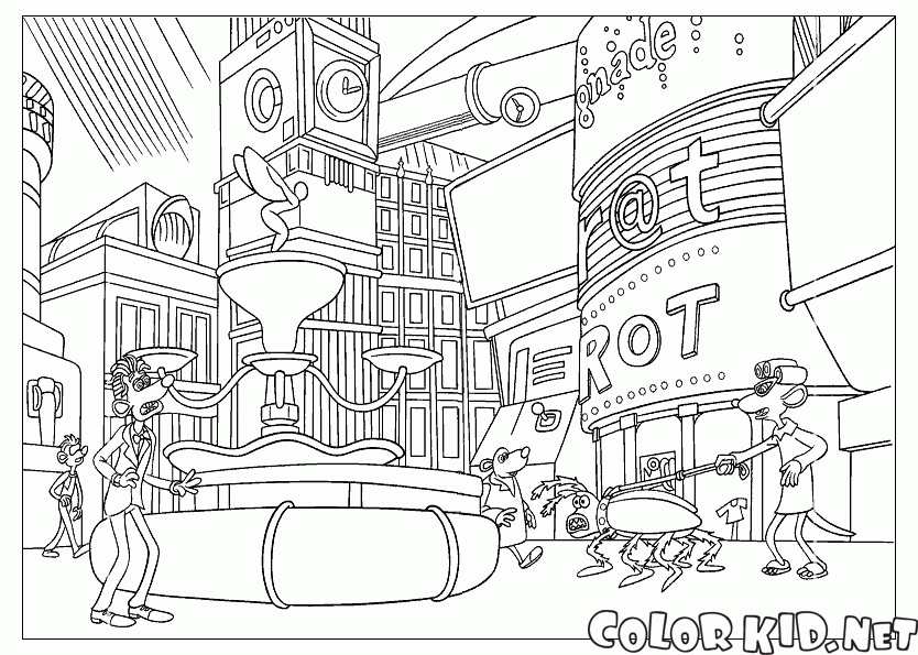 Giu Per Il Tubo Da Colorare