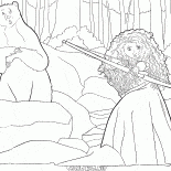 Merida con un arco in mano