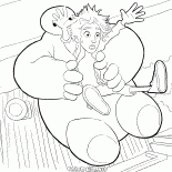 Baymax e Hiro volare giù