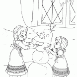 Elsa e Anna come un bambino