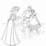 Elsa, Anna e Kristoff