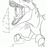 Ruggito forte di dinosauro