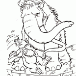 Manny e Sid su un lastrone di ghiaccio