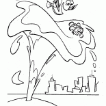 Flusso della balena di acqua