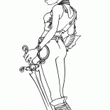 Selenia con una spada