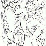 Mowgli con il fuoco