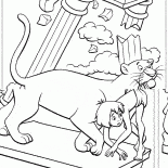 Bagheera aiuta Mowgli