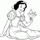Biancaneve e un uccello