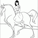 Mulan su un cavallo