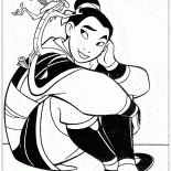 Mulan e Mushu assorto nei suoi pensieri
