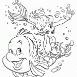 Flounder Sebastian e The Little Mermaid