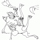 Nala e Simba su struzzi