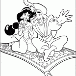 Aladdin e Jasmine sul viaggio