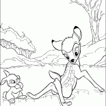 Hare e Bambi sul ghiaccio