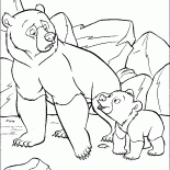 Kenai e Koda assorto nei suoi pensieri