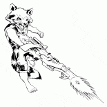 Il missile con una pistola laser