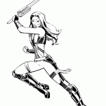 Gamora in battaglia