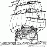 Una nave in mare