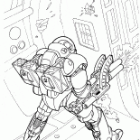 Un uomo in tuta spaziale militare