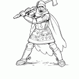 Cavaliere con ascia