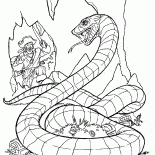 Caccia serpente gigante