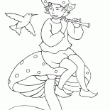 Elfo che suona il flauto