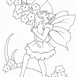 Ragazza Elfo con un mazzo di fiori