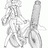 Ragazza con una bicicletta