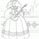 Principessa con una chitarra