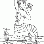 Mermaid con una perla