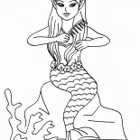 Mermaid a pettinarsi i capelli