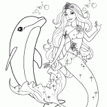 Nuoto sirena in mare