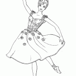 Ballerina in un vestito modesto