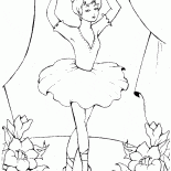 Ballerina e fiori