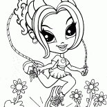 Ragazza con la corda per saltare