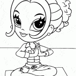 Ragazza sul yoga
